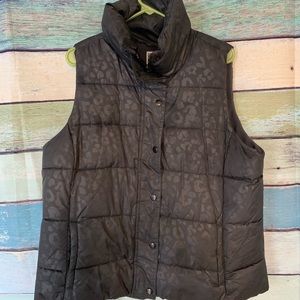 Old Navy Leopard Print Puffer Vest
